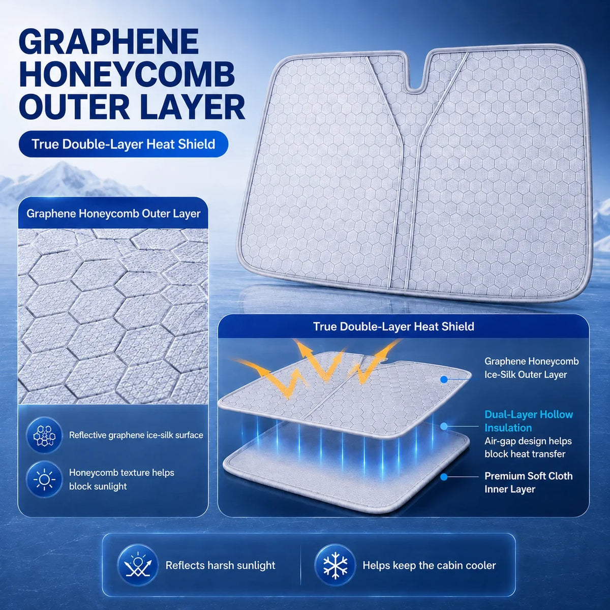 Graphene Windshield Sunshade for BMW iX