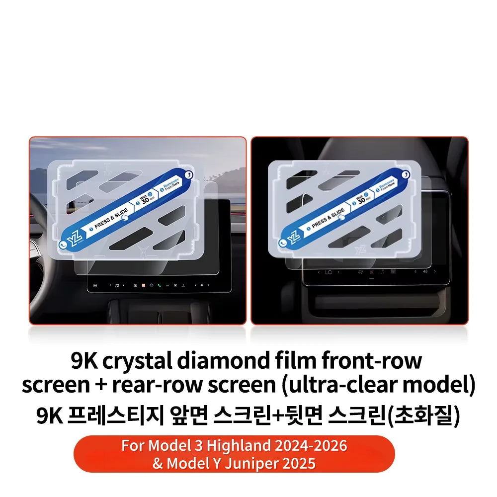 Matte Tempered Glass Screen Protector for Model 3 / Model Y (2021-2023)