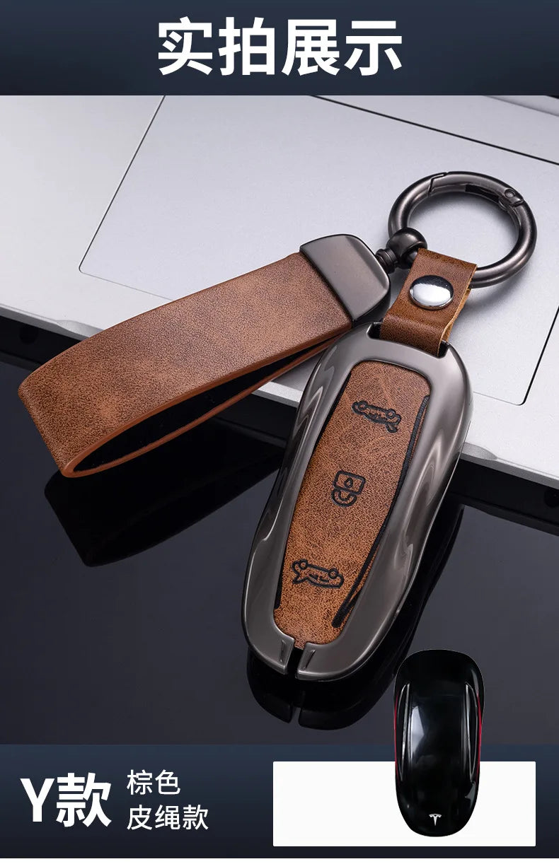Key Card / Fob Leather Case for Model 3 / Y / S / X