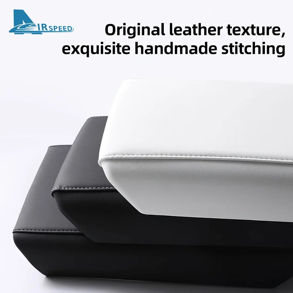 Leather ABS Armrest Cover for Model 3 / Model Y (Style B)