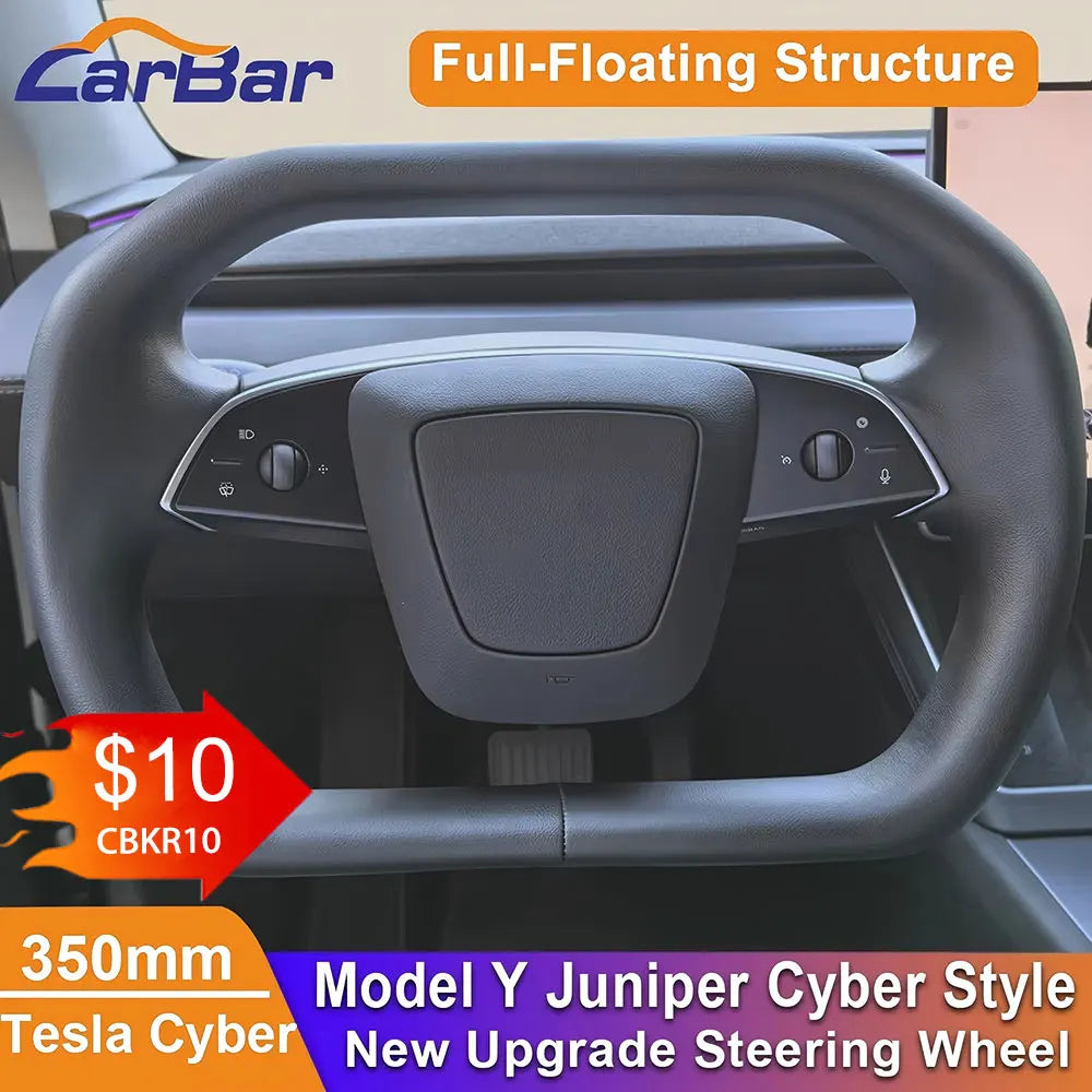 Full Floating Cybertruck-Style Yoke for Model Y Juniper / Model 3 Highland
