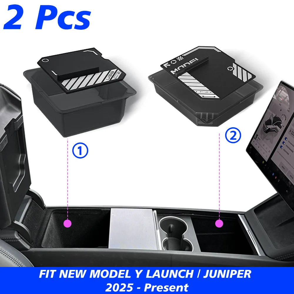 Armrest Storage Tray for Model Y Juniper (2025+)