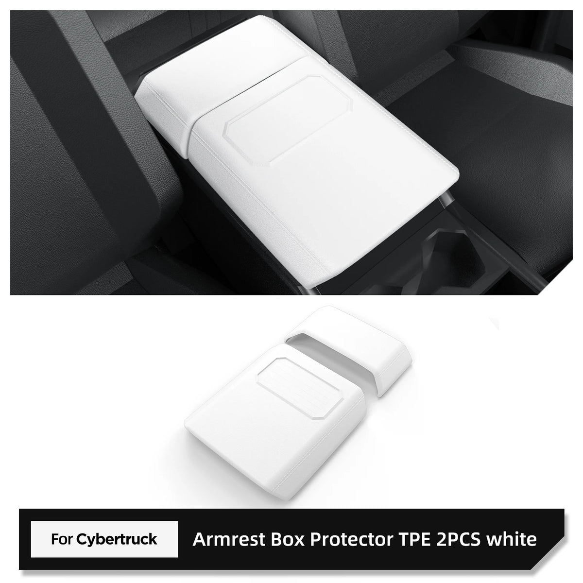 TPE Center Armrest Box Protector Cover for Cybertruck (2024-2026)