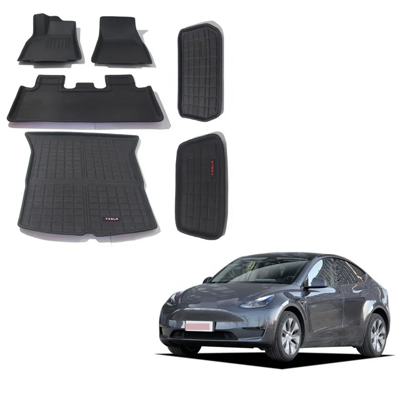7-Piece TPR Floor & Trunk Mat Set for Model Y