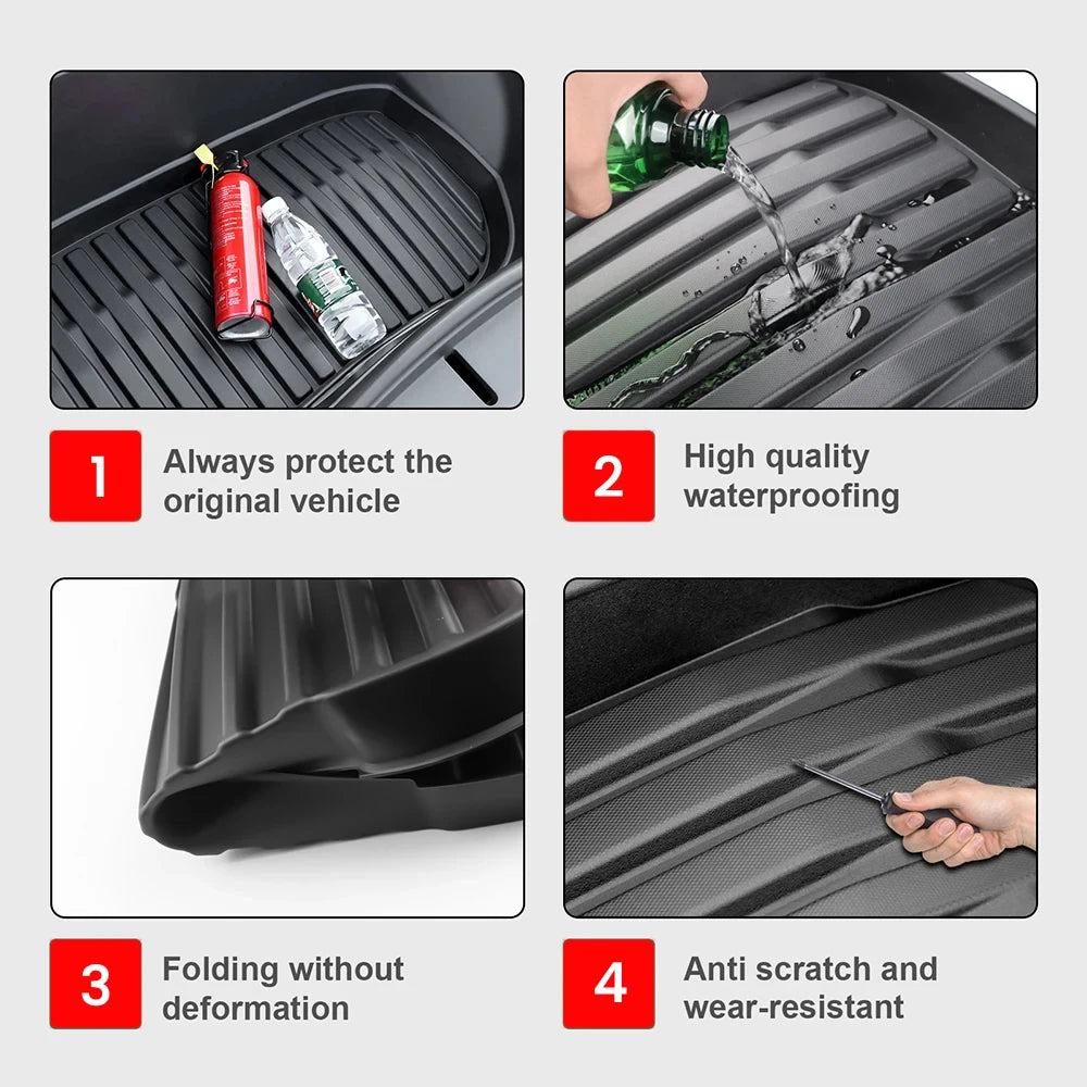 TPE Front & Rear Trunk Mats for Model 3 (2017-2023) & Model Y (2020-2024)