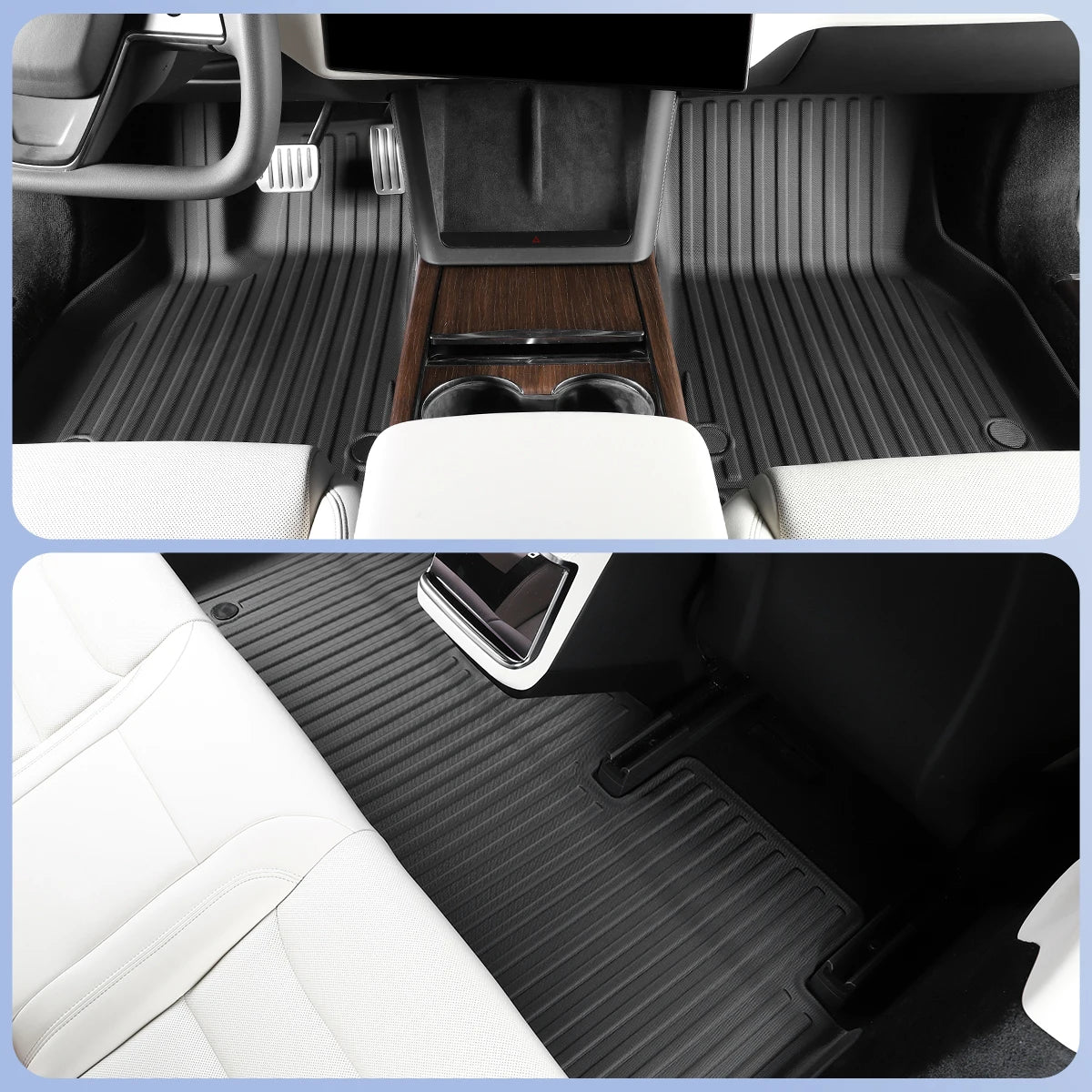 TPE All-Weather Floor & Trunk Mats for Model S (2022-2025)
