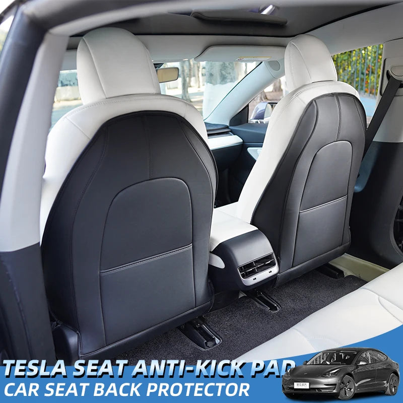 Seat-Back Kick Protector with Organizer for Model 3 & Model Y