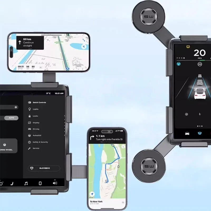 Magnetic Screen-Side Phone Mount for Model 3 (2017-2023) & Model Y (2020-2024)