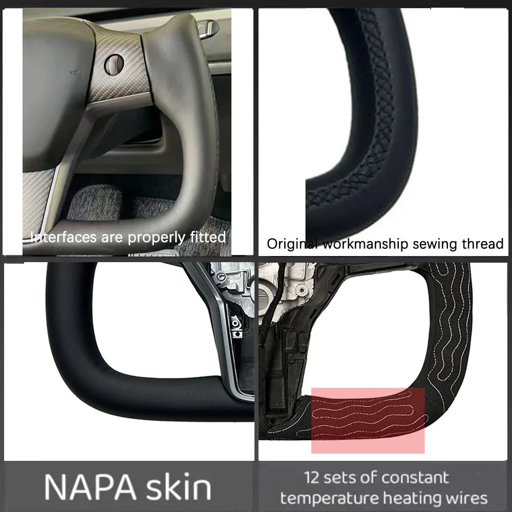 Heated 350mm Yoke Steering Wheel for Model 3 / Model Y (2018–2024)