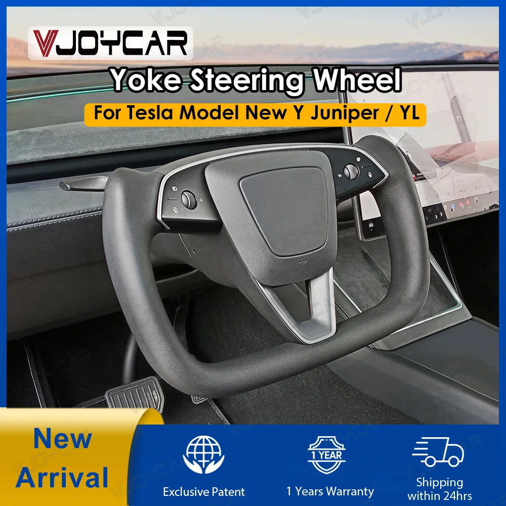 Heated Yoke Steering Wheel for Model Y Juniper (YL) — OEM airbag reuse