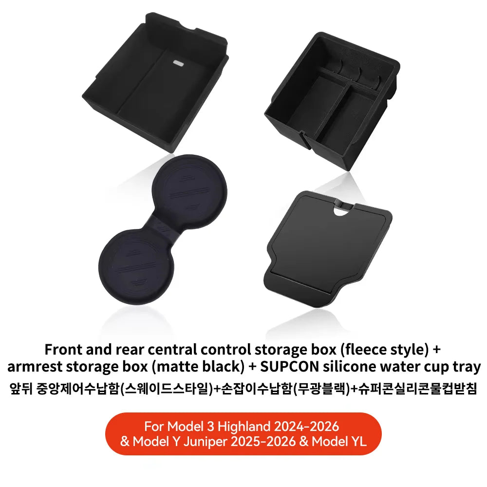 Center Armrest Hidden Storage Tray for Model 3 (2021-2023)