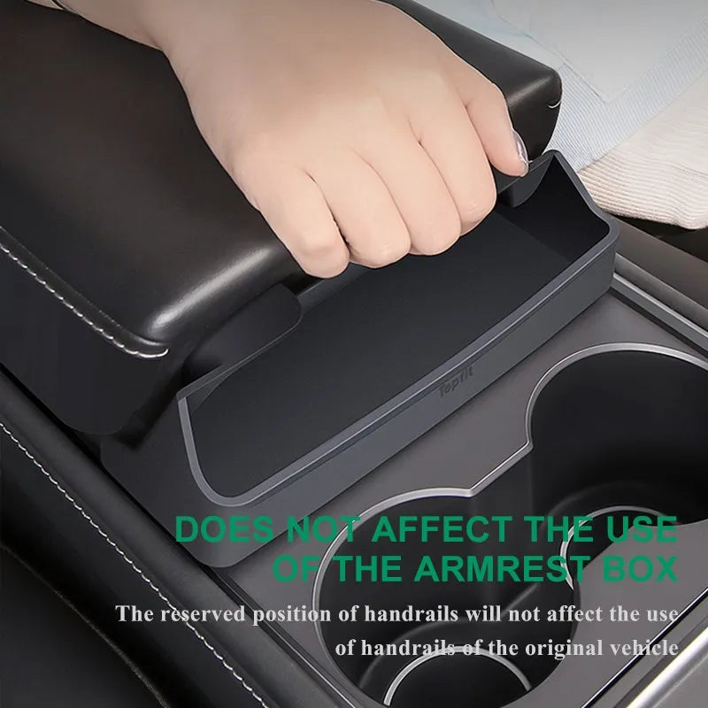 Silicone Center Armrest Storage Box for Model 3 / Model Y (2020-2024)
