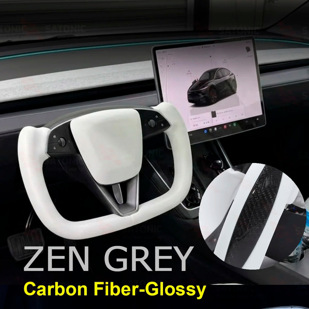 Heated Sports Yoke Steering Wheel for Model Y Juniper — Nappa