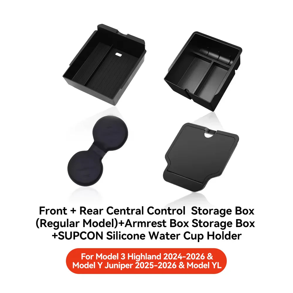 Center Armrest Hidden Storage Tray for Model 3 (2021-2023)