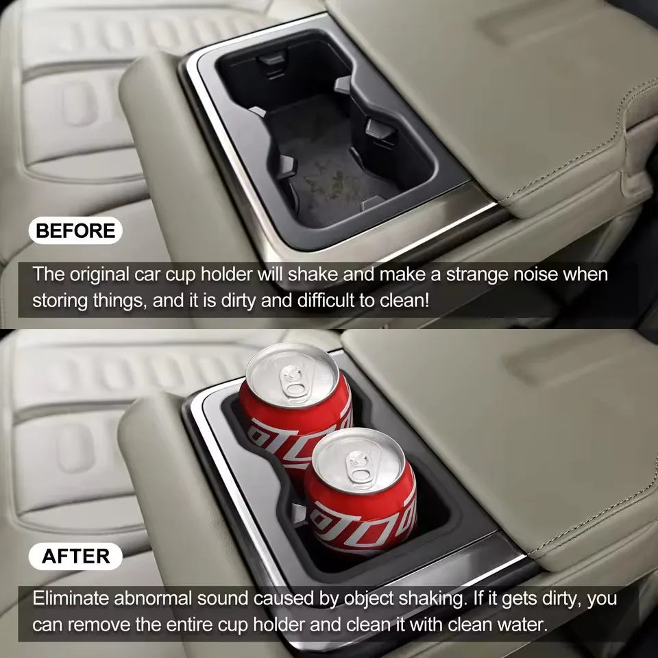 Second-Row Cup Holder Insert for Rivian R1T & R1S
