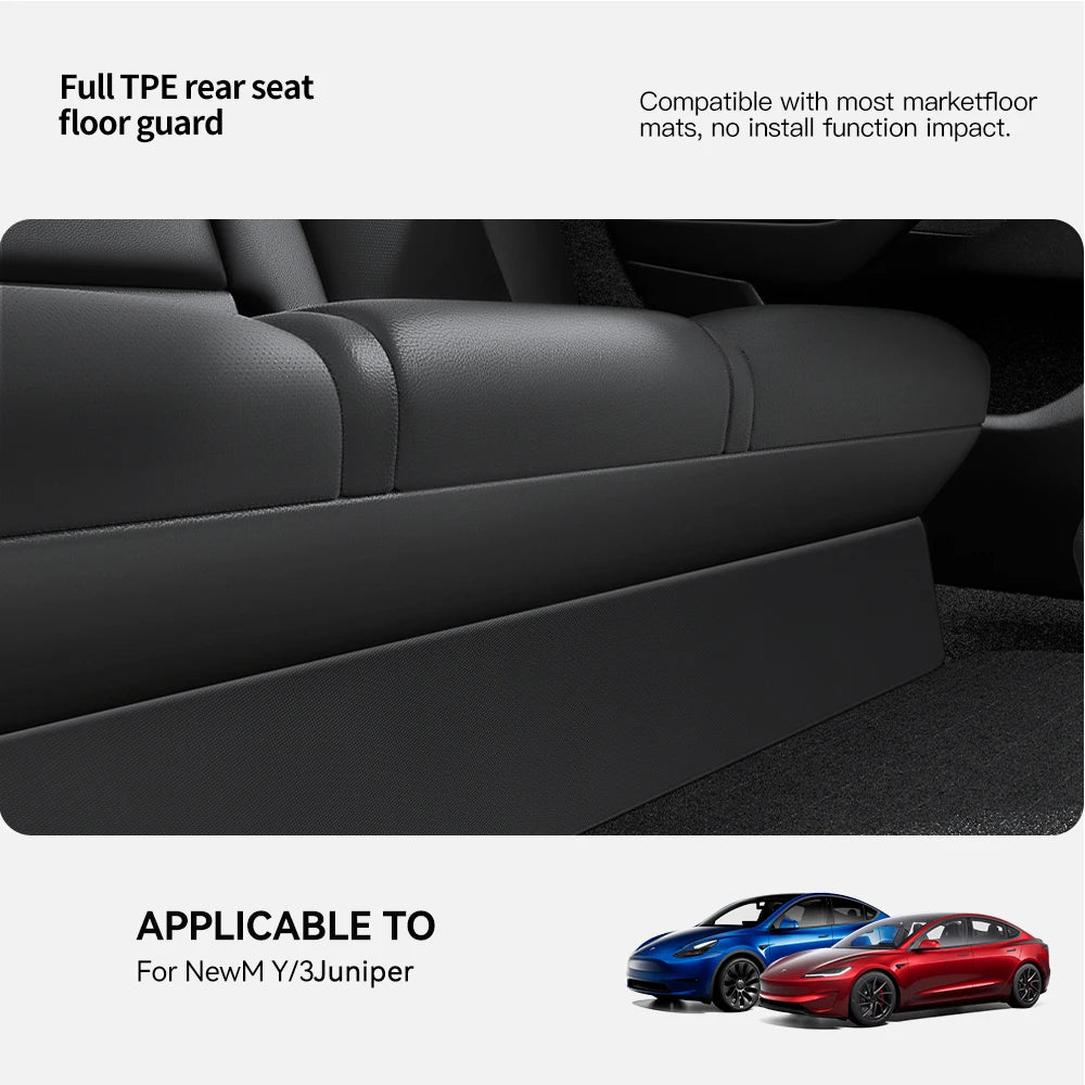 Rear Seat Lower Anti-Kick Pad for Model Y Juniper (2025+) & Model 3 Highland (2024+)