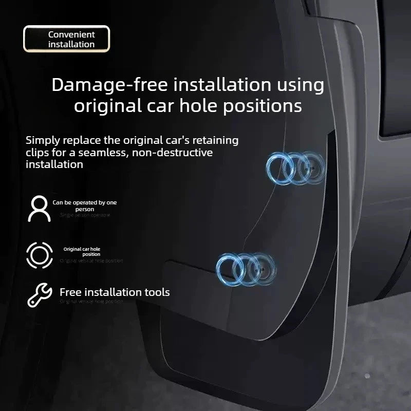 No-Drill Mud Flaps for BMW iX Sport (2021-2026), Set of 4