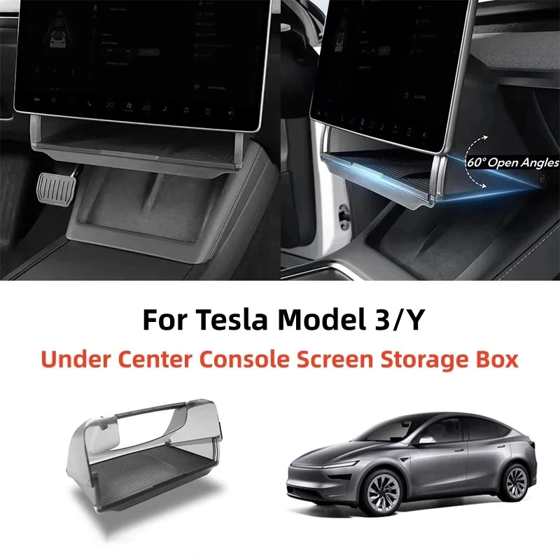 Under-Screen Hidden Storage Box for Model 3 (2019-2023)