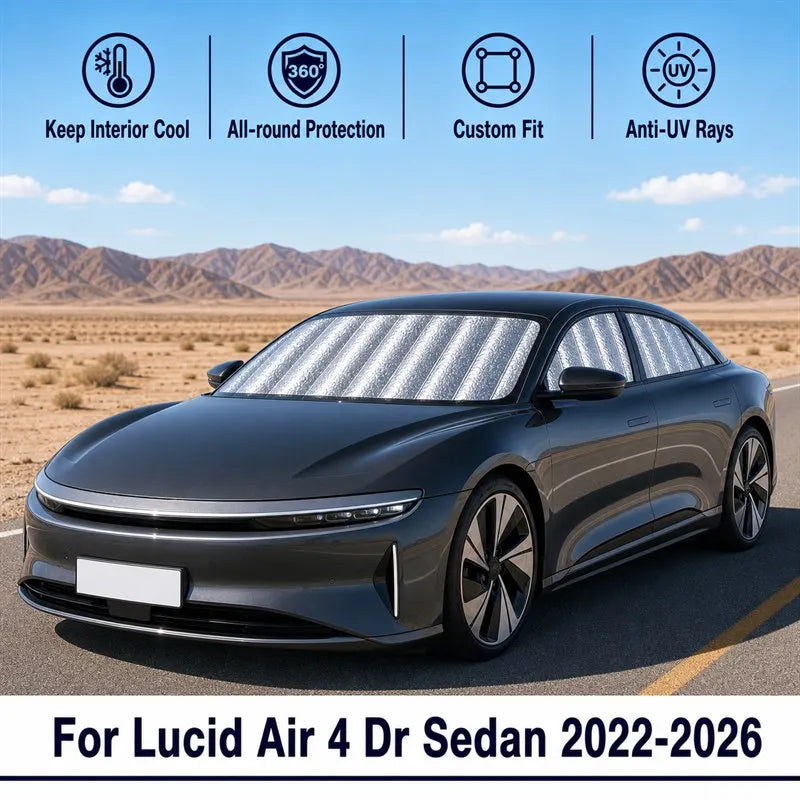Full-Set Window & Windshield Sunshade for Lucid Air (2022-2026)