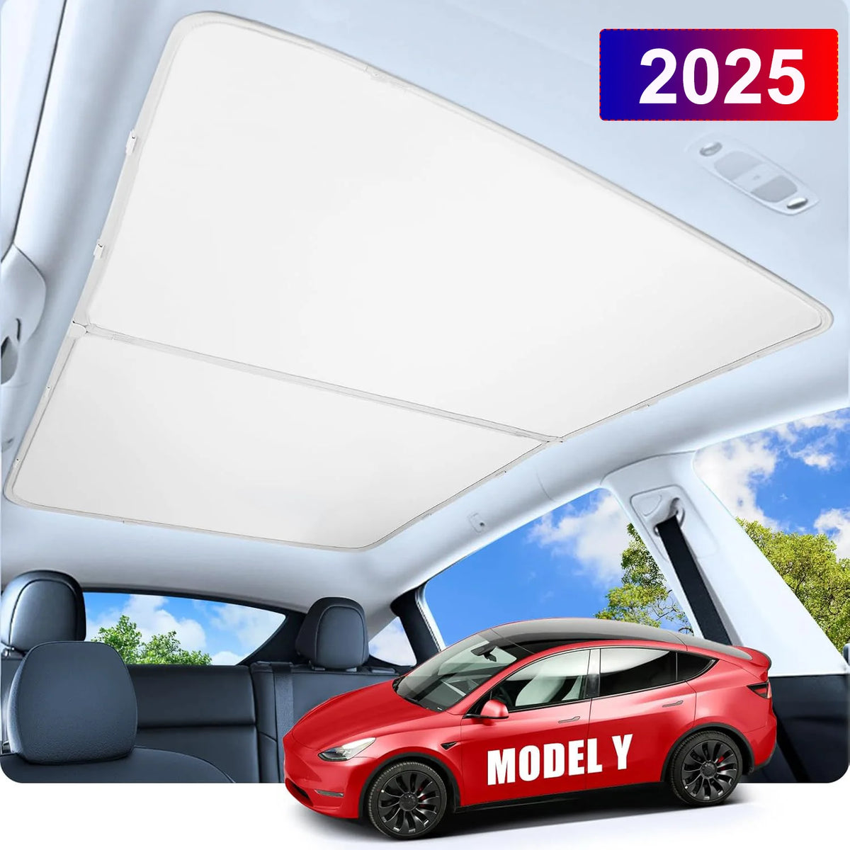 Ice-Cloth Glass Roof Sunshade for Model 3 / Model Y