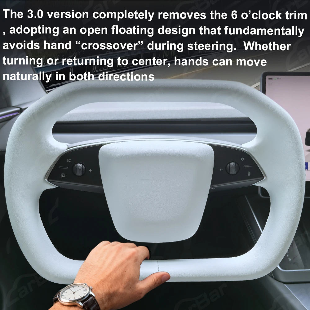 Full Floating Cybertruck-Style Yoke for Model Y Juniper / Model 3 Highland
