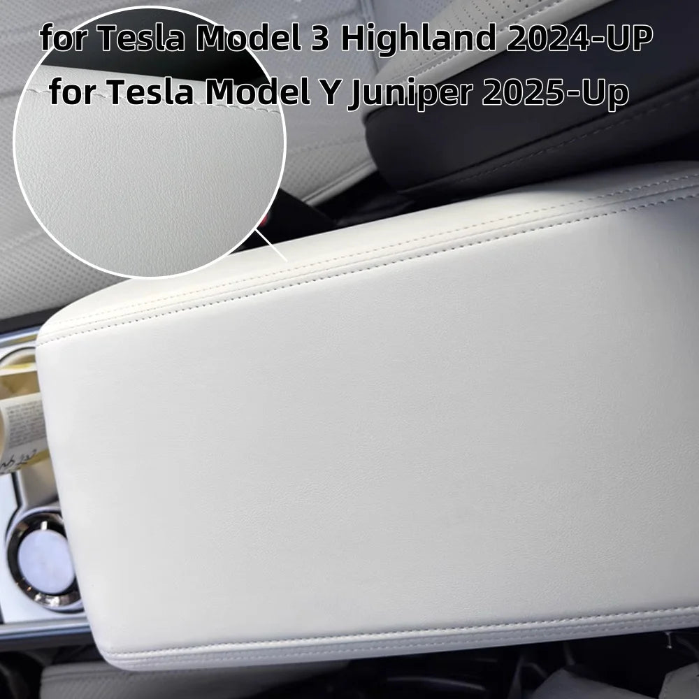 Leather ABS Armrest Cover for Model 3 / Model Y (Style B)