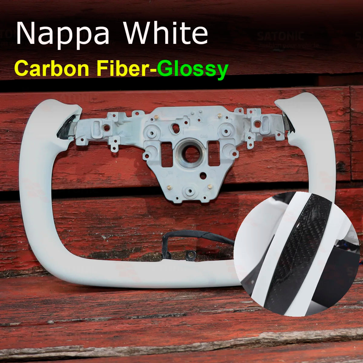 Heated Sports Yoke Steering Wheel for Model Y Juniper — Nappa
