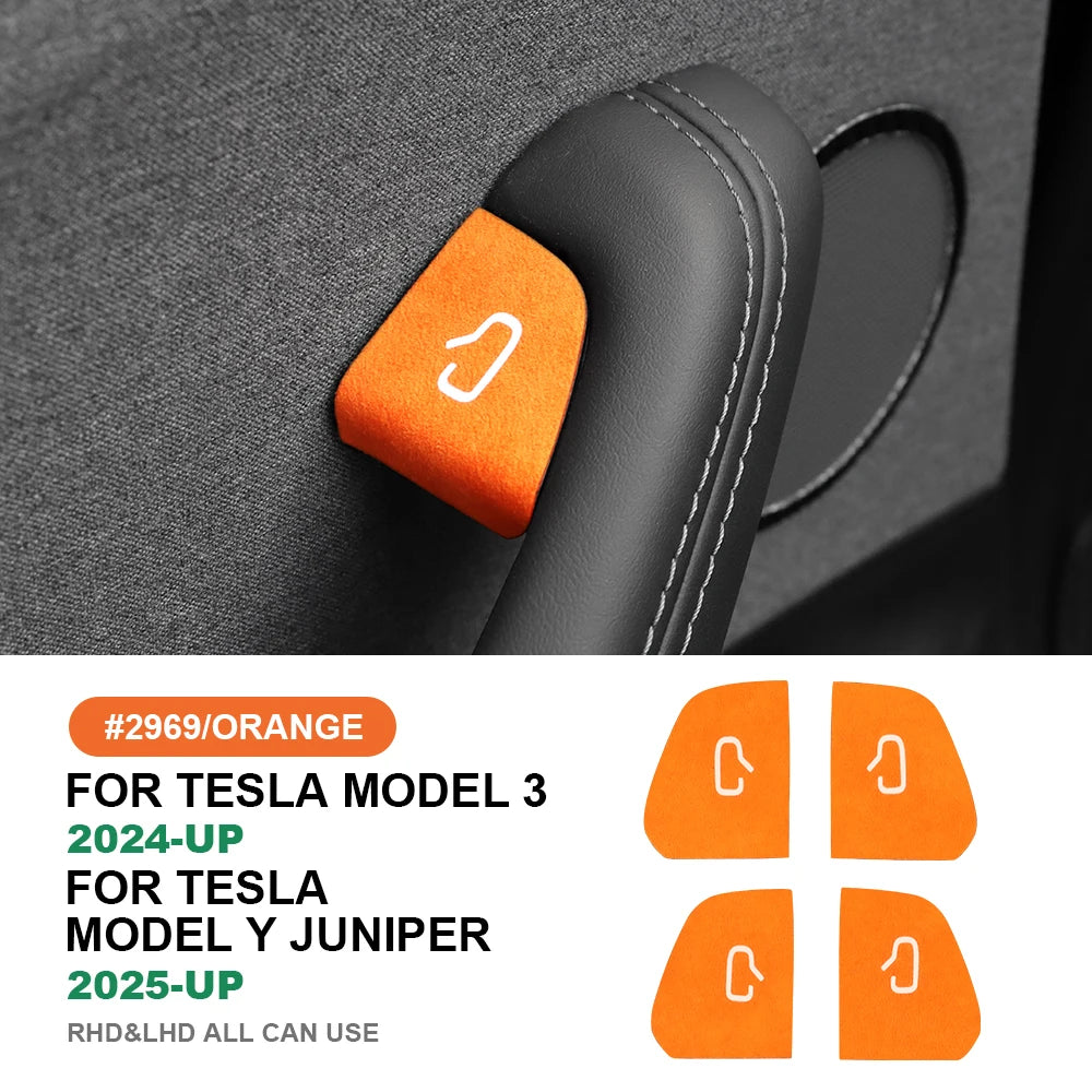 Suede Door-Switch Trim Patch for Model 3 Highland (2024+)