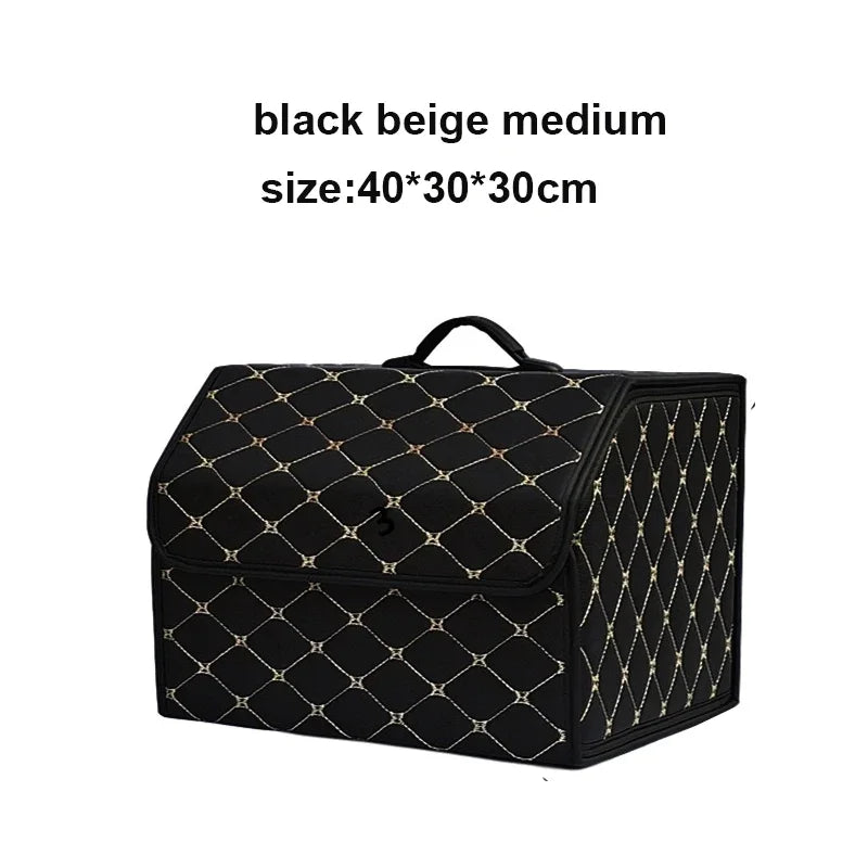 Foldable Trunk Organizer Box, Large Capacity, Universal Fit