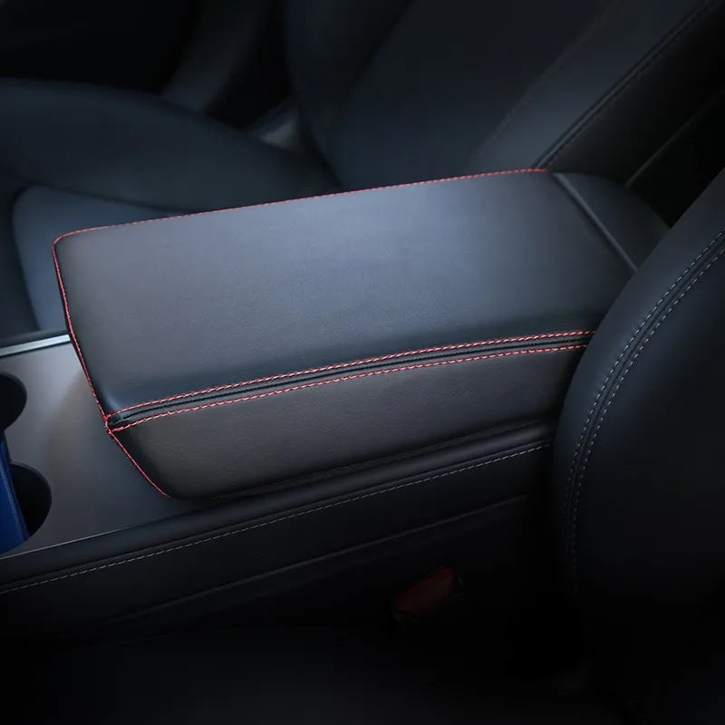 Central Control Armrest Leather Cover for Model 3 / Model Y
