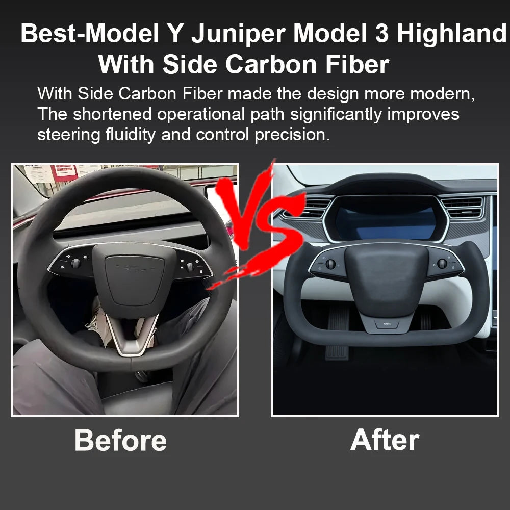 Yoke 3.0 Seamless Steering Wheel for Model Y Juniper / Model 3 Highland
