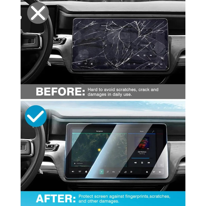 Center Screen Tempered Glass Protector for Rivian R1T & R1S