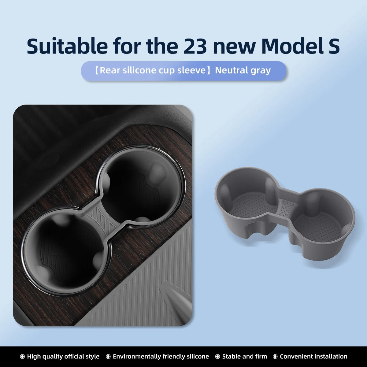 Center Console Cup Holder Insert for Model S / Model X (2023+)