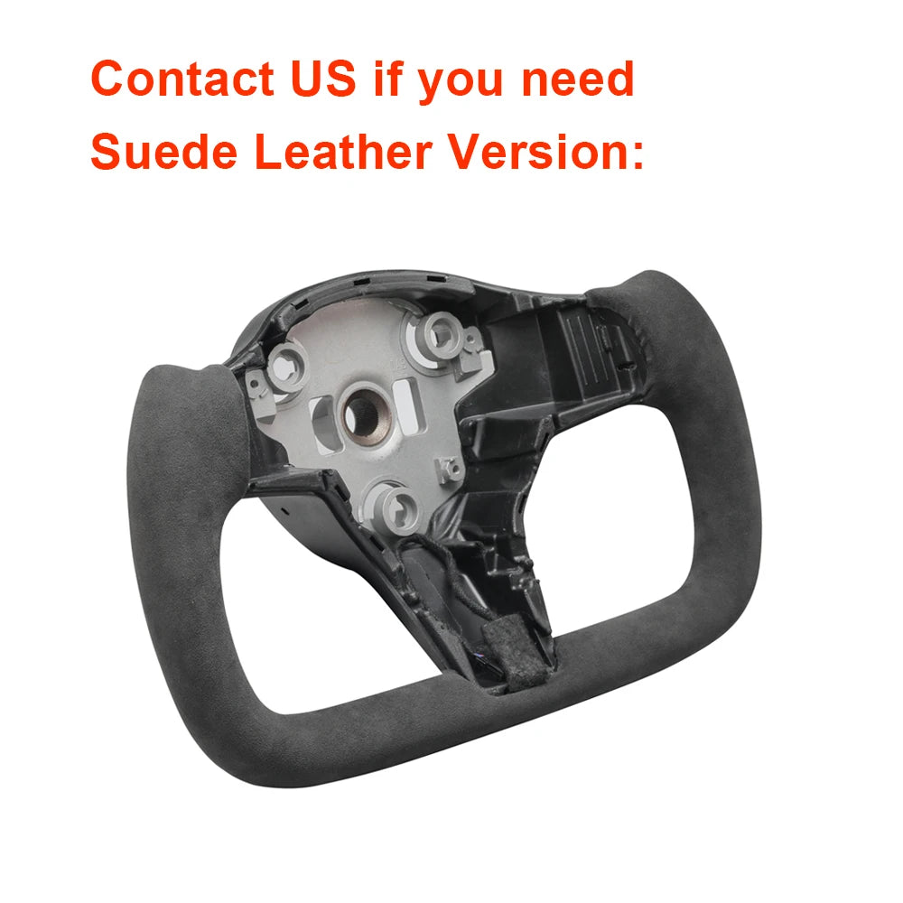 Budget Heated Carbon Yoke Steering Wheel for Model 3 / Model Y