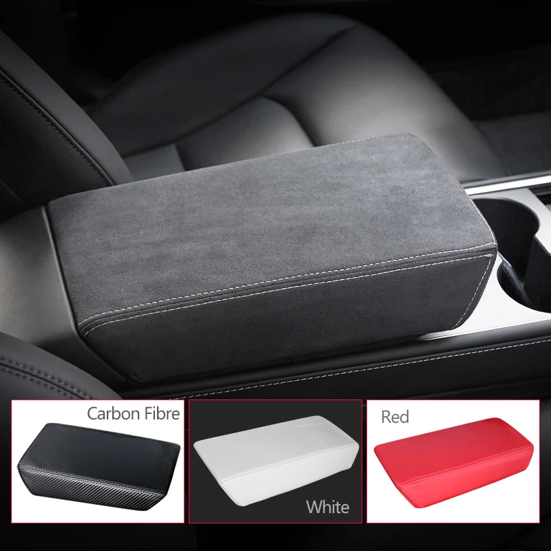 Central Control Armrest Leather Cover for Model 3 / Model Y
