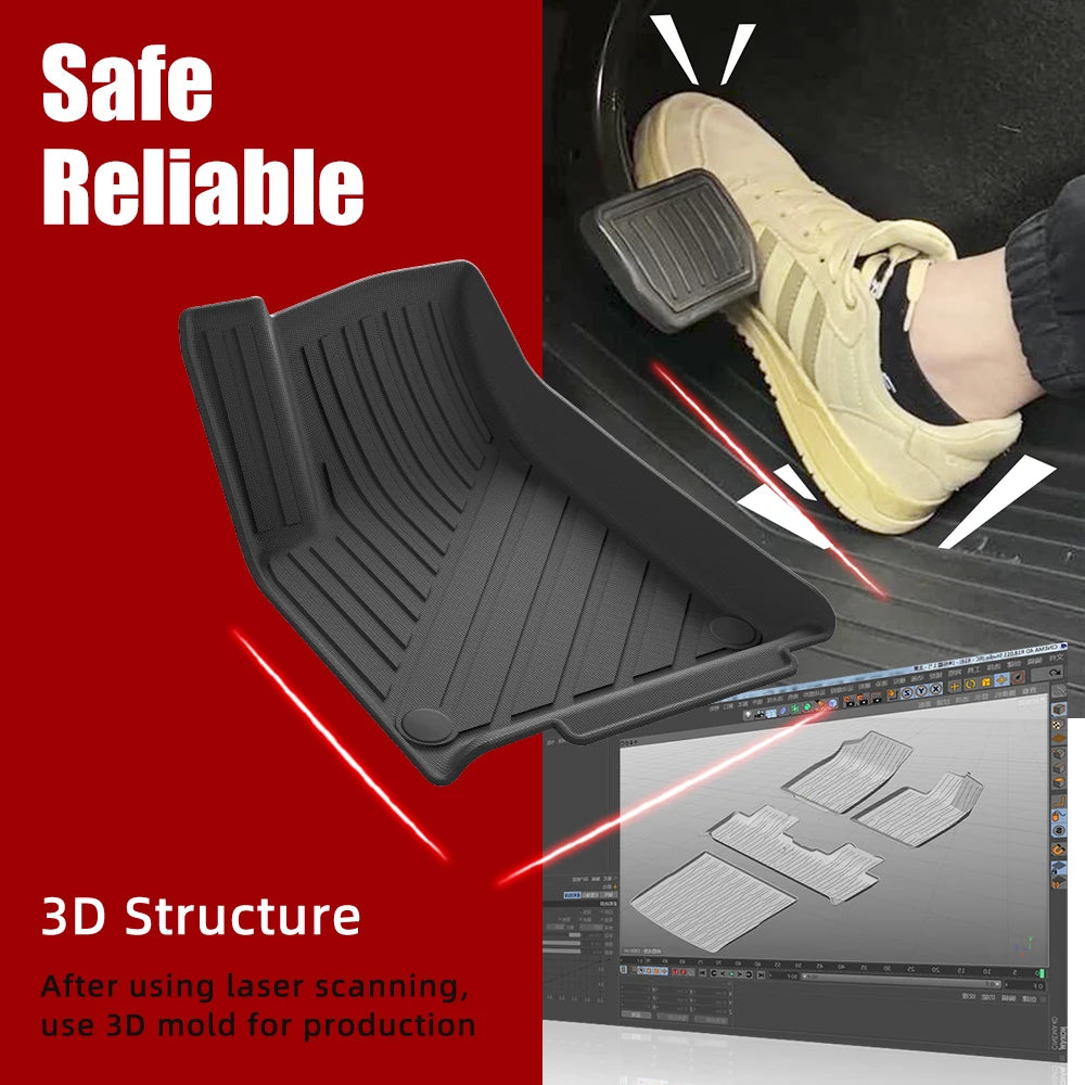 TPE 3D Floor Mats for Rivian R1T (2022-2024)