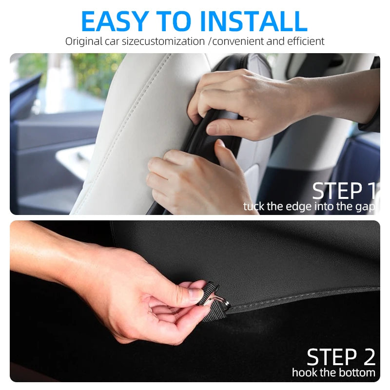 Seat-Back Kick Protector with Organizer for Model 3 & Model Y
