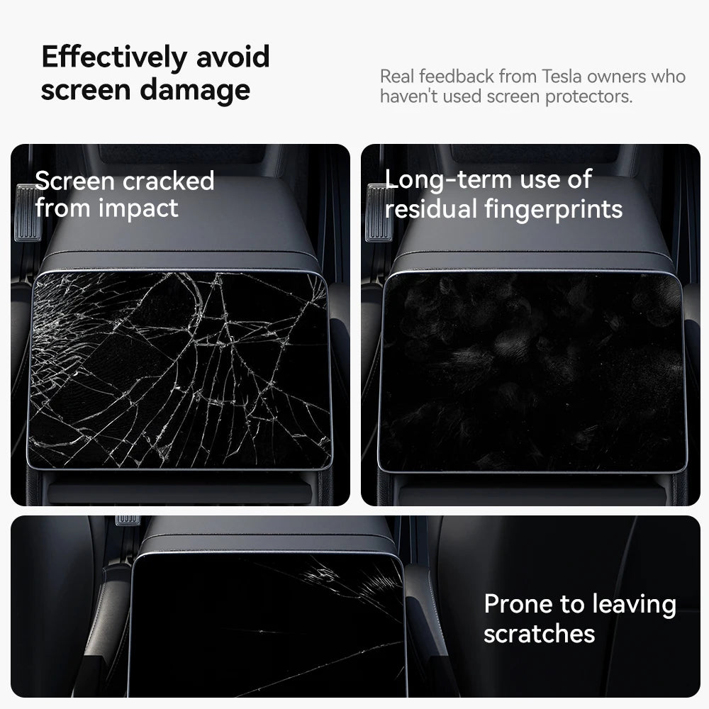 Rear-Row Tempered Glass Screen Protector for Model 3 / Model Y (Highland & Juniper 2024+)