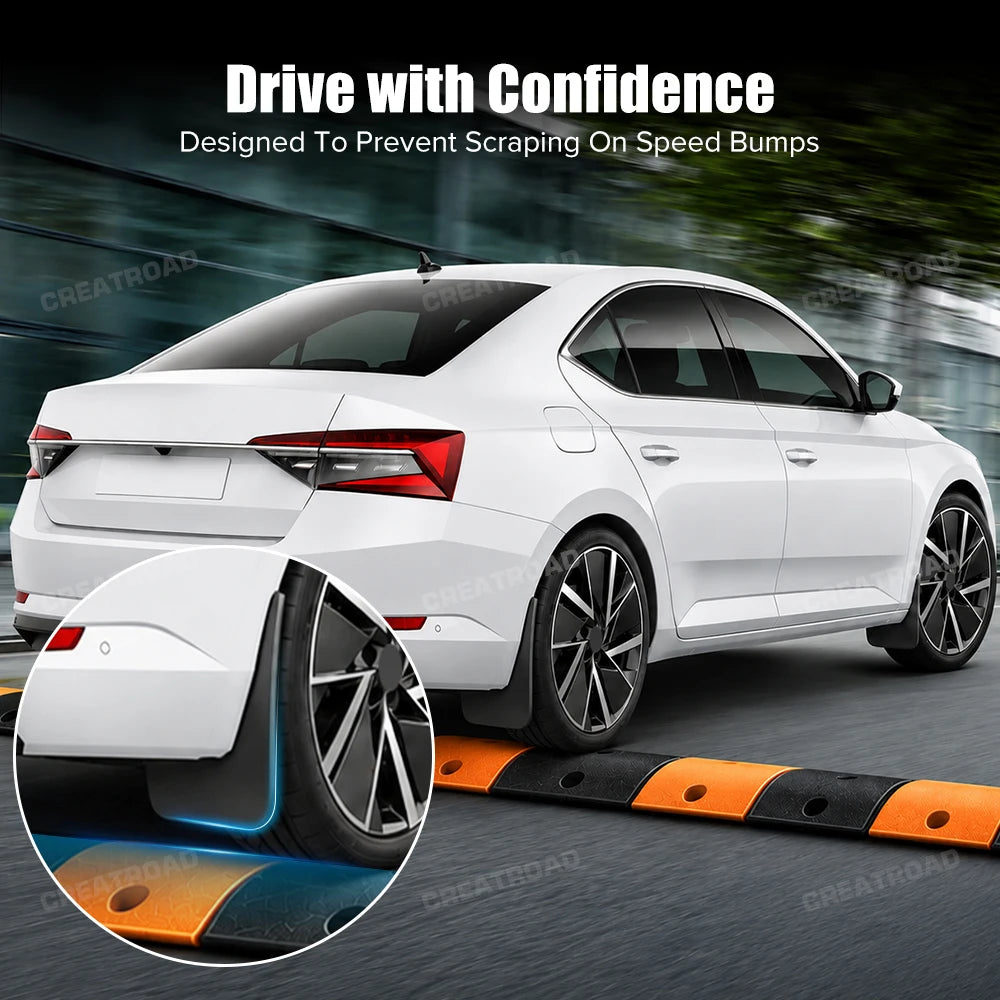 No-Drill Mud Flaps for Mustang Mach-E (2021-2025), Set of 4